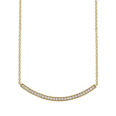 CRISLU Gold Vermeil Bar Necklace Layer this slim sparkly piece with longer necklaces for elegant chic.