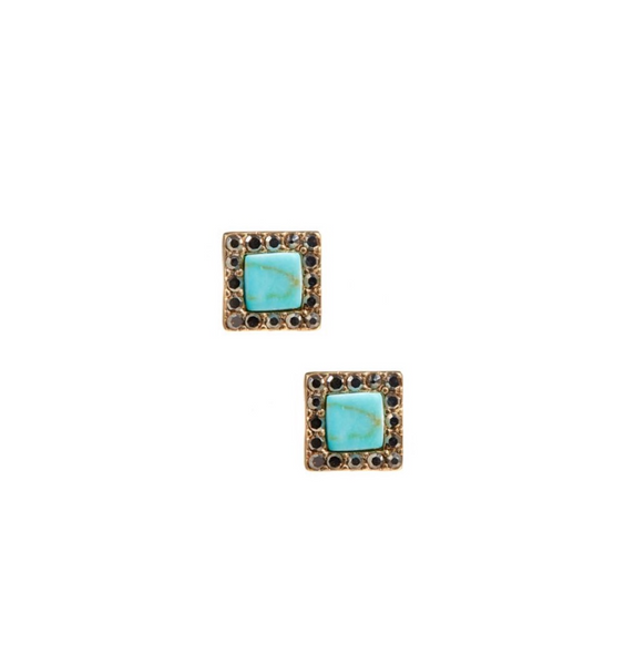 KENSIE BLUE STONE ACCENT EARRING