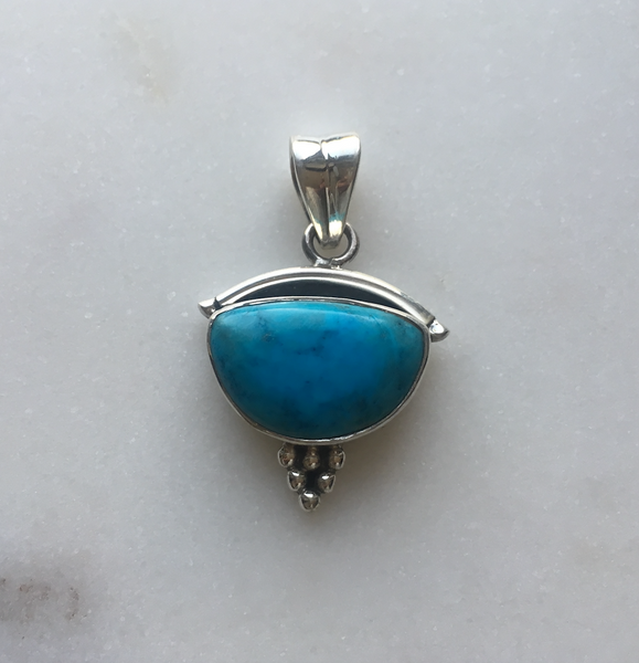 Sterling Silver Turquoise Pendant 