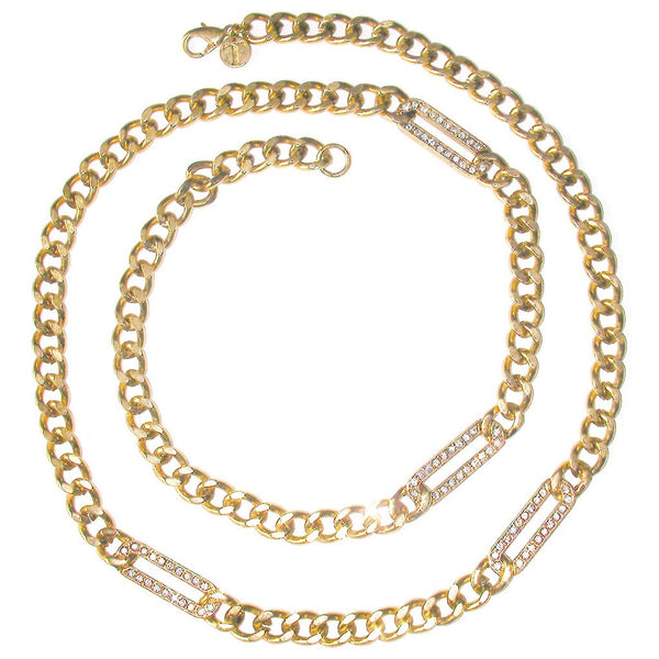Talbots Figaro Pave Chain Necklace