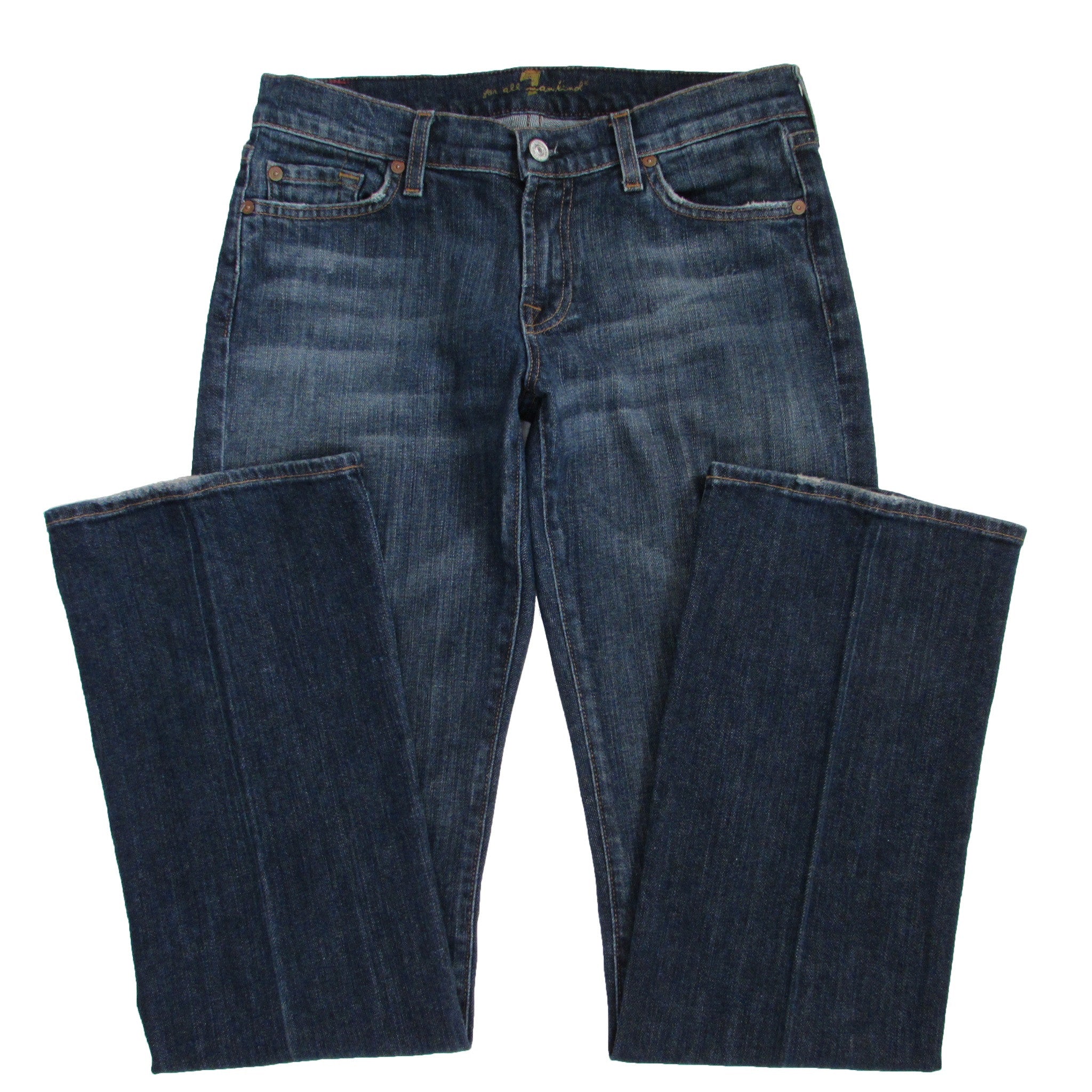 7 For All Mankind Women's Bootcut Denim Front Folded
