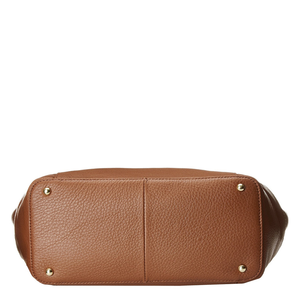 Calvin Klein Alpine Pebbled Leather Tote Bottom View