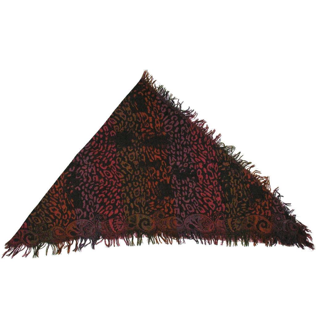Leopard Paisley Multicolor Scarf Folded