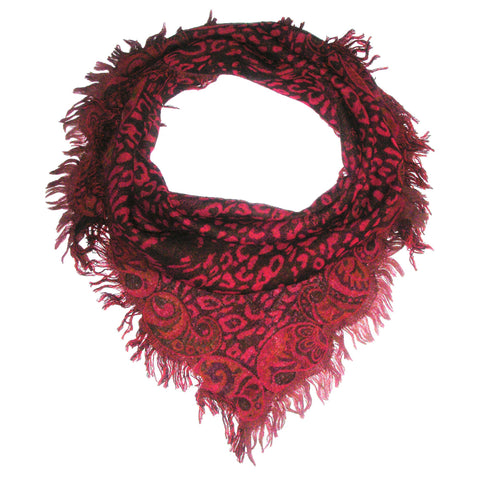 Leopard Paisley Woven Scarf 