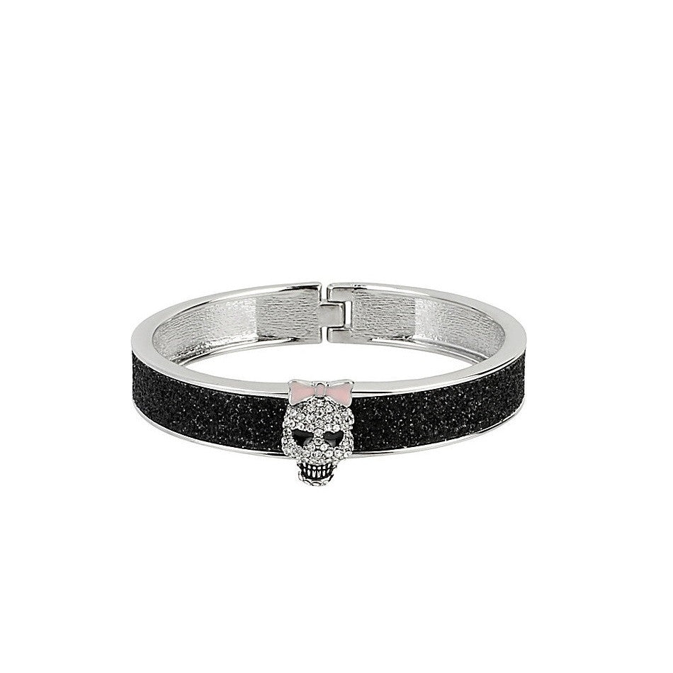 Betsey Johnson Princess Skully Glitter Bangle