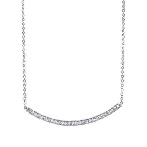 CRISLU Sterling Silver Bar Necklace Layer this slim sparkly piece with longer necklaces for understated glam.