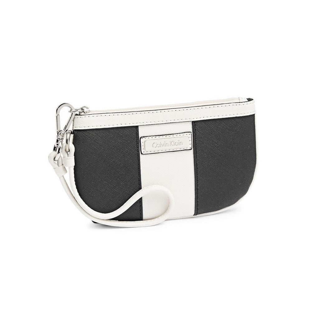 Calvin klein saffiano leather wristlet discount