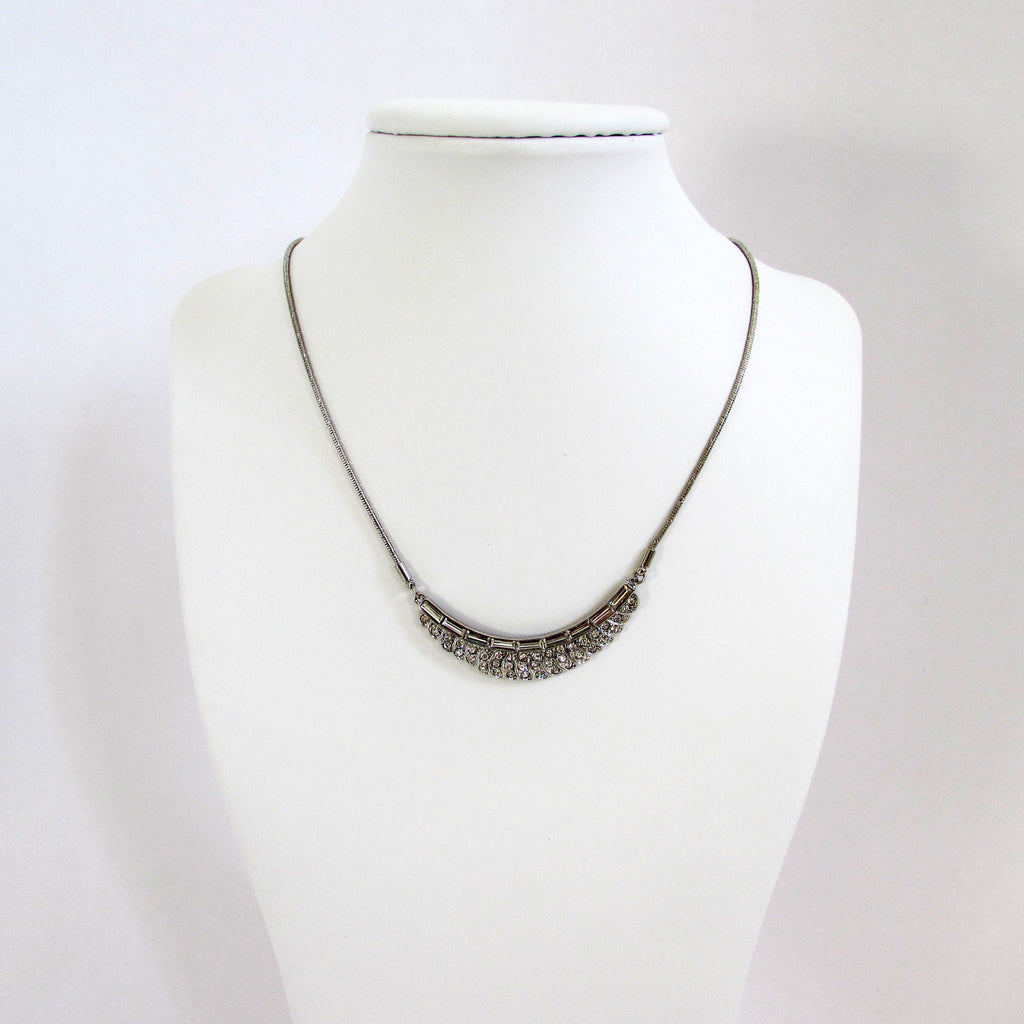 Carolee Crystal Cluster Frontal Necklace