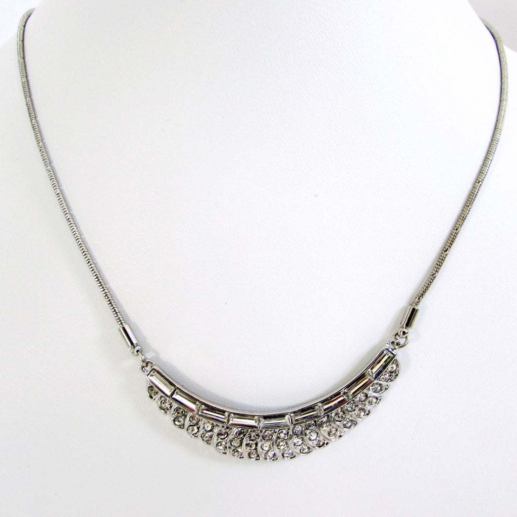 Carolee Crystal Cluster Frontal Necklace