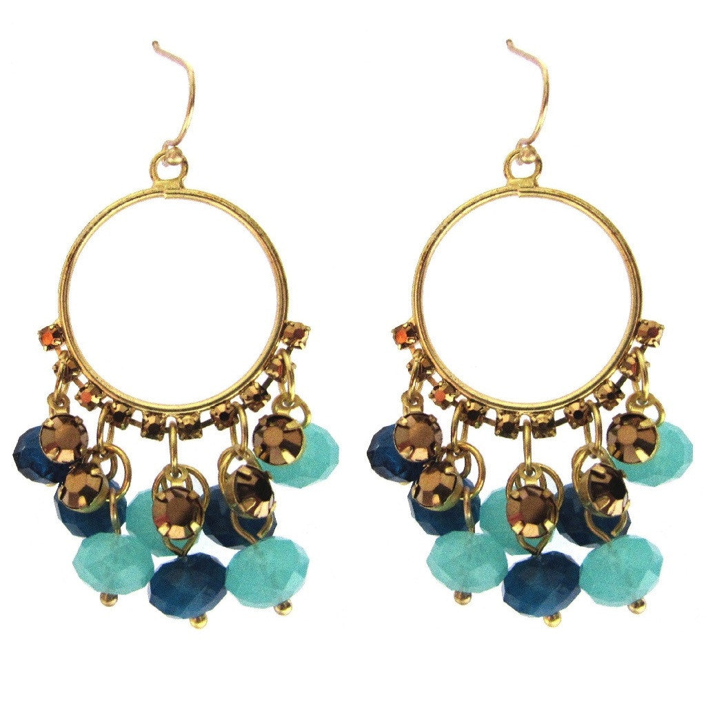 Charter Club Turquoise Bead Hoop Earrings