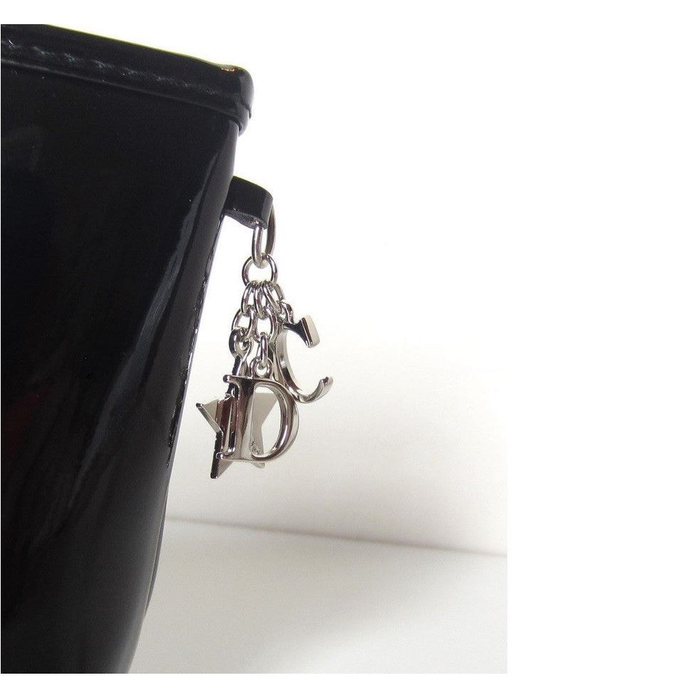 Dior Carryall Pouch with CD Logo Charm Side Closeup