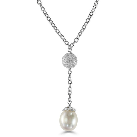 Effy Pearl Drop Sterling Silver Necklace