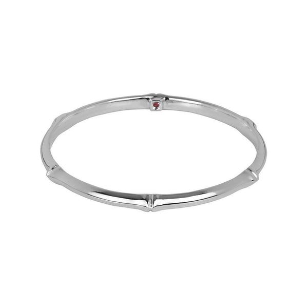 Elle Sterling Silver Bamboo Bangle