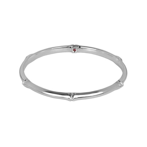 Elle Sterling Silver Bamboo Bangle