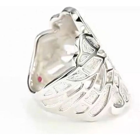 Elle Sterling Silver Butterfly Ring