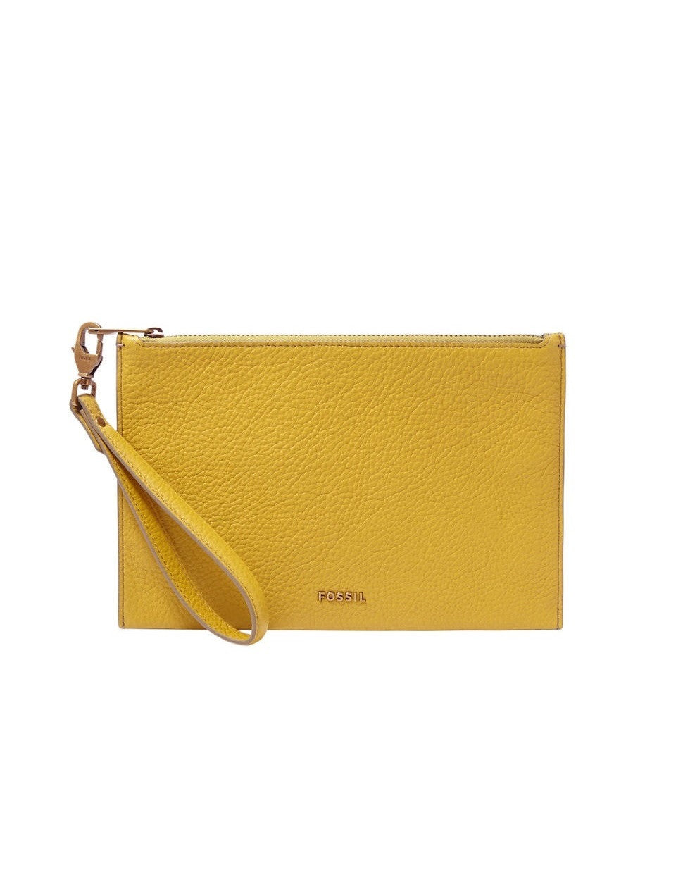 Fossil Gold Leather Wristlet