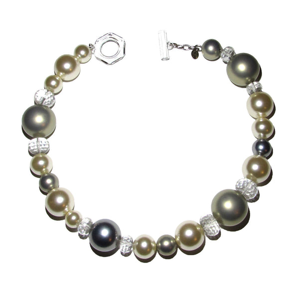 Furla Crystal Bead Multi Color Pearl Necklace