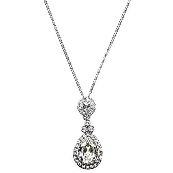 Givenchy Swarovski Crystal Teardrop Necklace