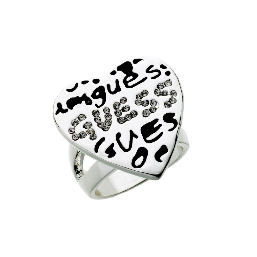 Guess Graffiti Heart Ring