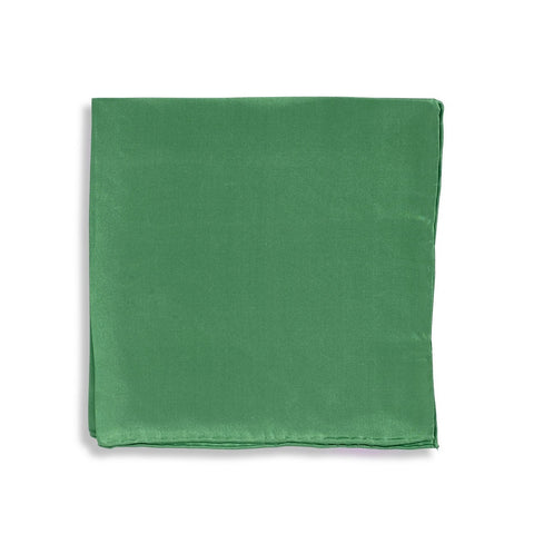 IMPUNTURA Silk Pocket Square - Dark Green