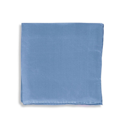IMPUNTURA Silk Pocket Square - Mid Blue