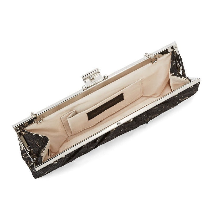 Jessica Mcclintock Lace Overlay Frame Clutch