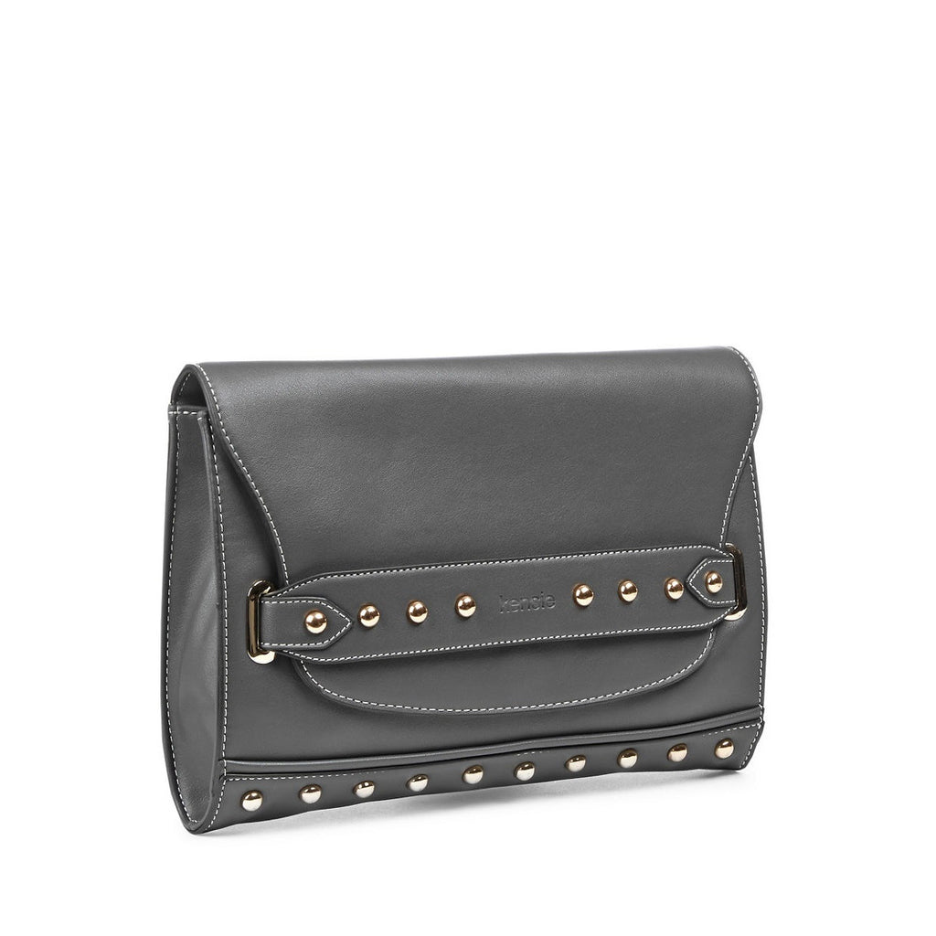 Kensie Foldover Studded Clutch
