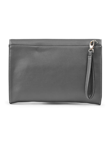 Kensie Foldover Studded Clutch