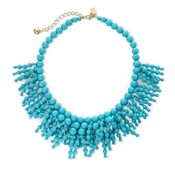 Kate Spade Turquoise Fringe Bead Necklace