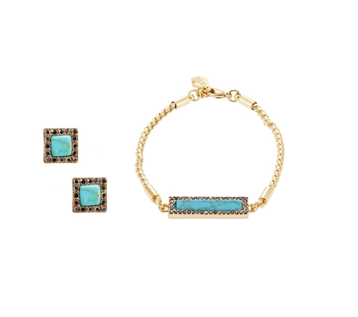 Kensie Blue Stone  Earring and Bracelet