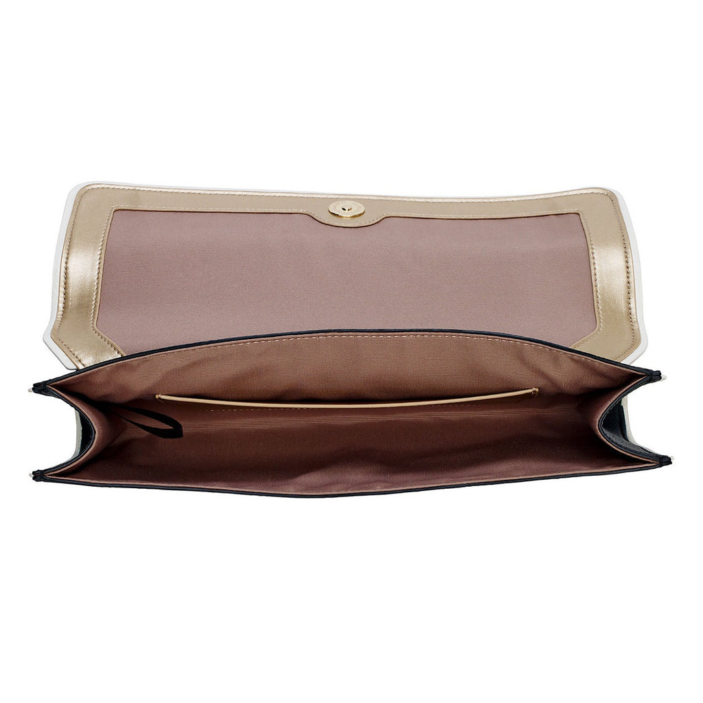 LAUREN RALPH LAUREN Contrast-Trim Clutch-Front-Interior