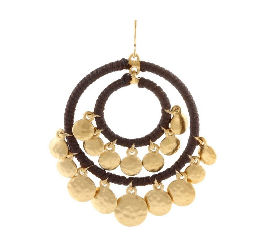 Lauren Ralph Lauren Gypsy Double Hammered Hoops Single Closeup