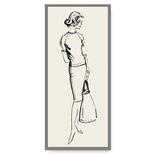 Limited Edition Vintage Fashion Illustration Note Card Frances