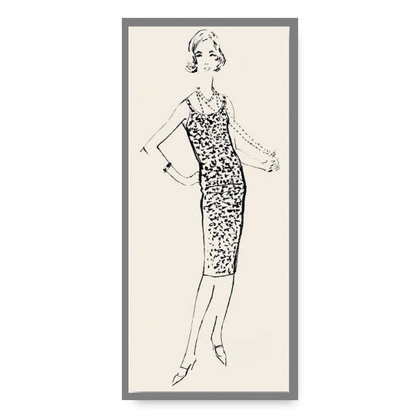 Limited Edition Vintage Fashion Illustration Note Card Teddi