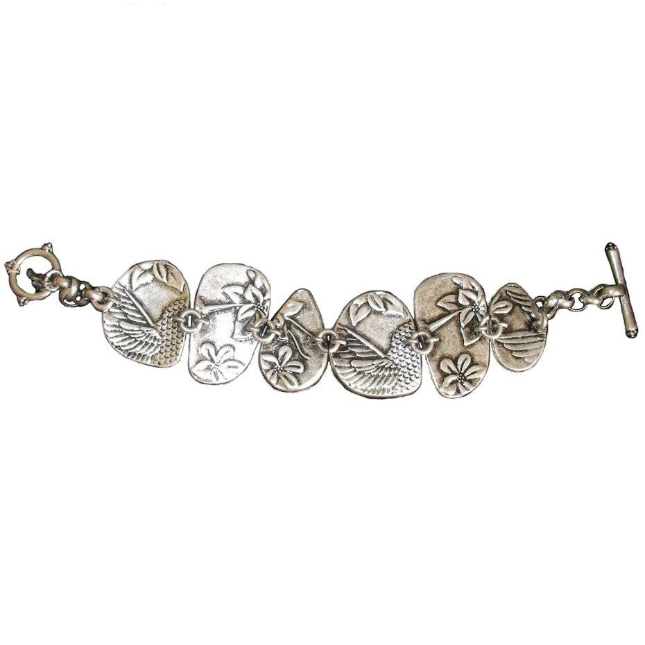 Lucky Brand Green Stone Toggle Bracelet Straight Reverse