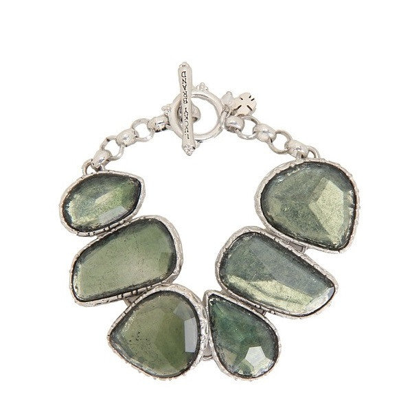 Lucky Brand Green Stone Toggle Bracelet