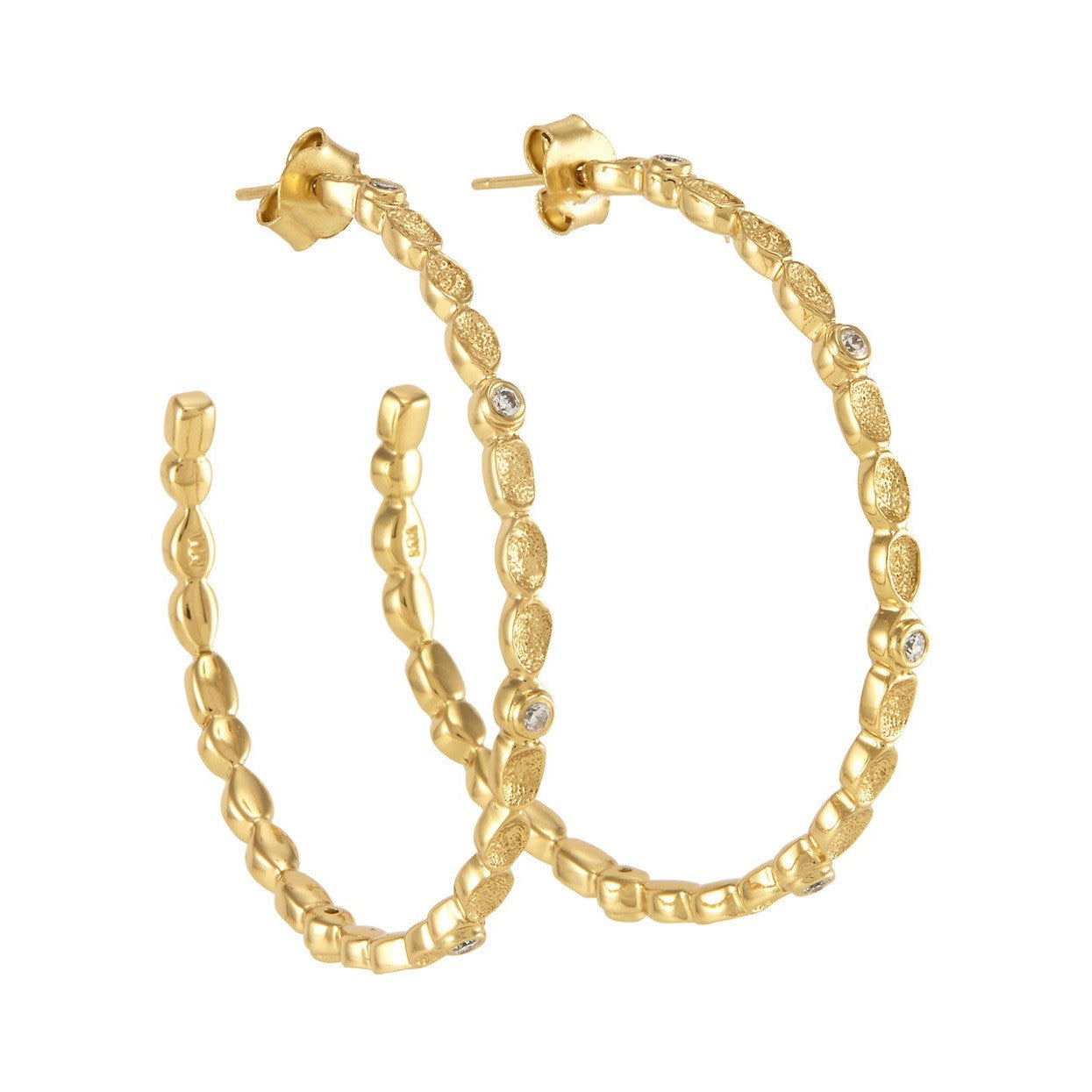 Melinda Maria Gold Plated Hoop Earings