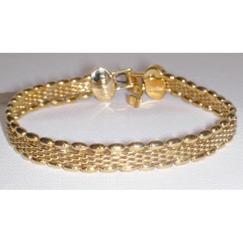 Monet Woven Bracelet in Gold Plate