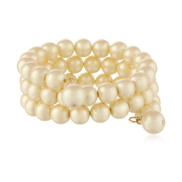 Monet Faux Pink Pearl bracelet goldtone safety clasp 8  eBay