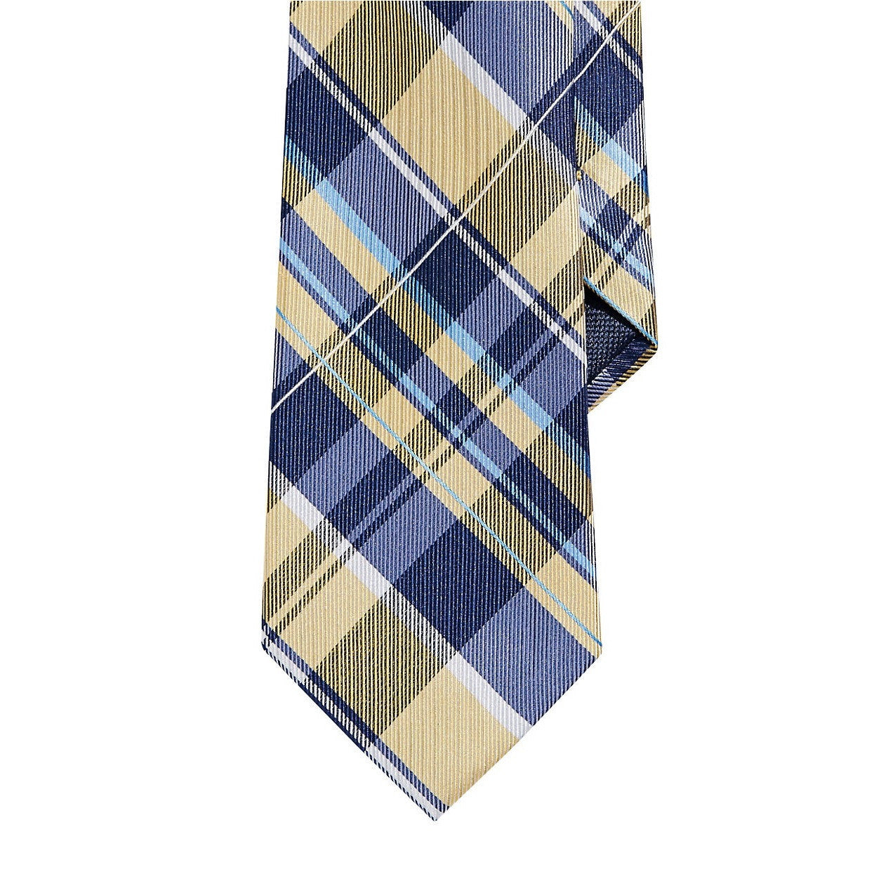 Nautica Plaid Silk Tie - Yellow