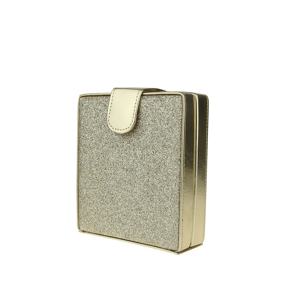 Nina Alannis Metallic Box Crossbody -Side