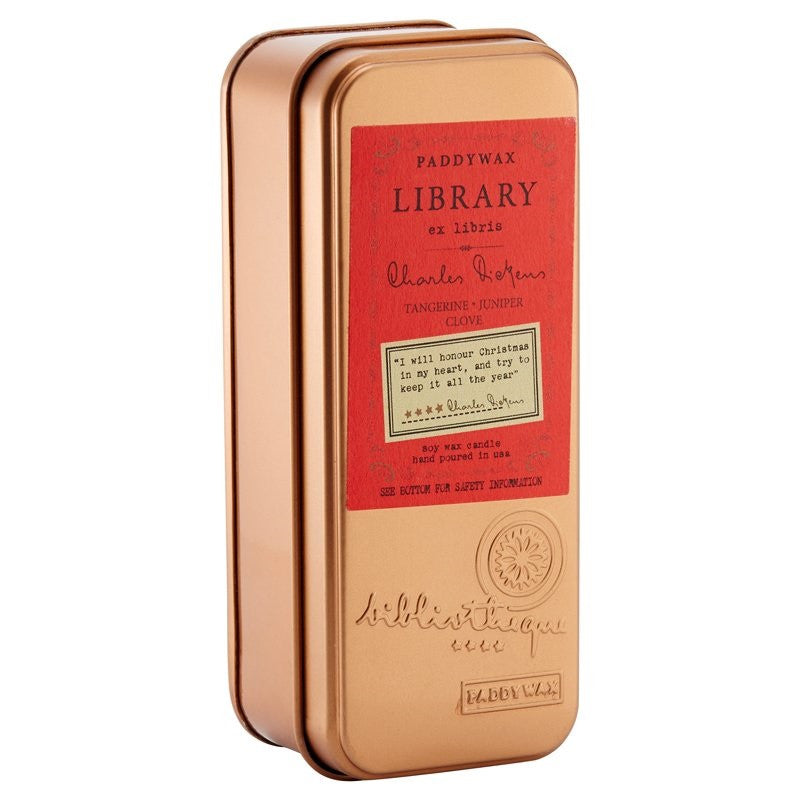 Paddywax Library Collection Travel Tin - Charles Dickens 