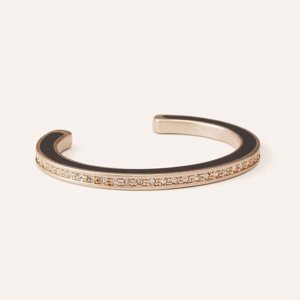LOFT Enamel Pave Open Bangle-Grey