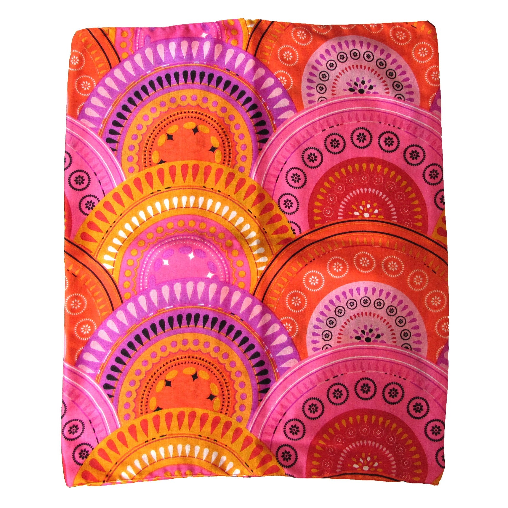 Echo Orange and Pink Printed Scarf Add fruity hues to you look