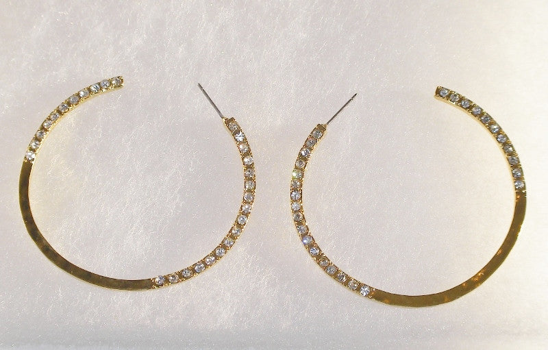 Gold Plated Hammered Hoops by Robert Lee Morris 1