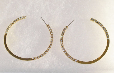 Gold Plated Hammered Hoops by Robert Lee Morris