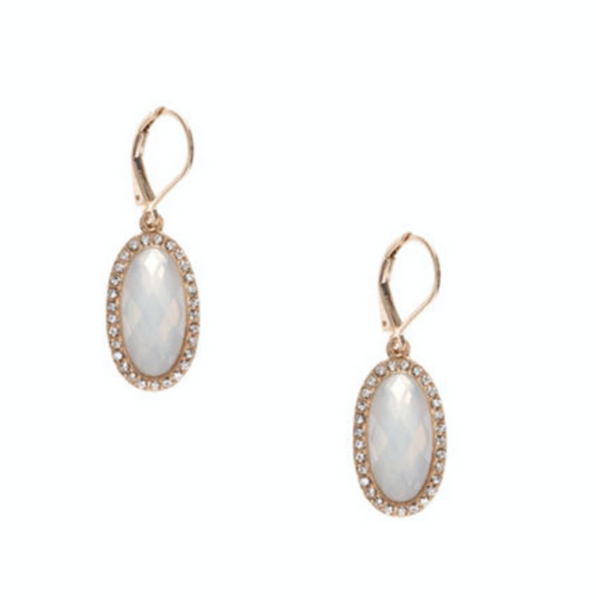 LONNA & LILLY Opal Pave Drop Earrings