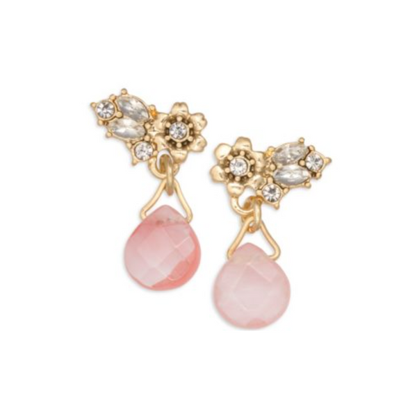 LONNA & LILLY Pink Sun Showers Drop Earrings