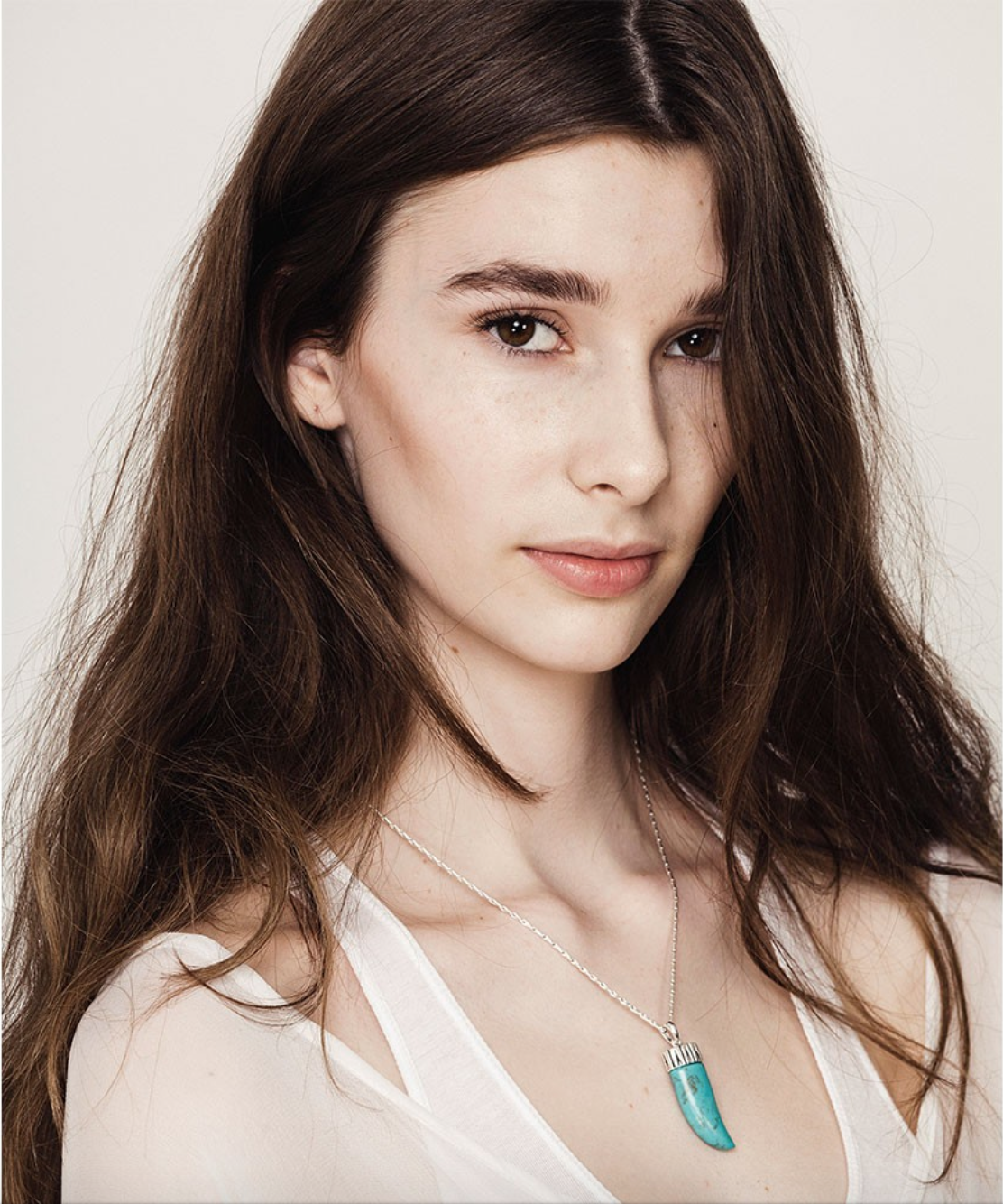 Jenny Bird Taupe Small Tusk Necklace