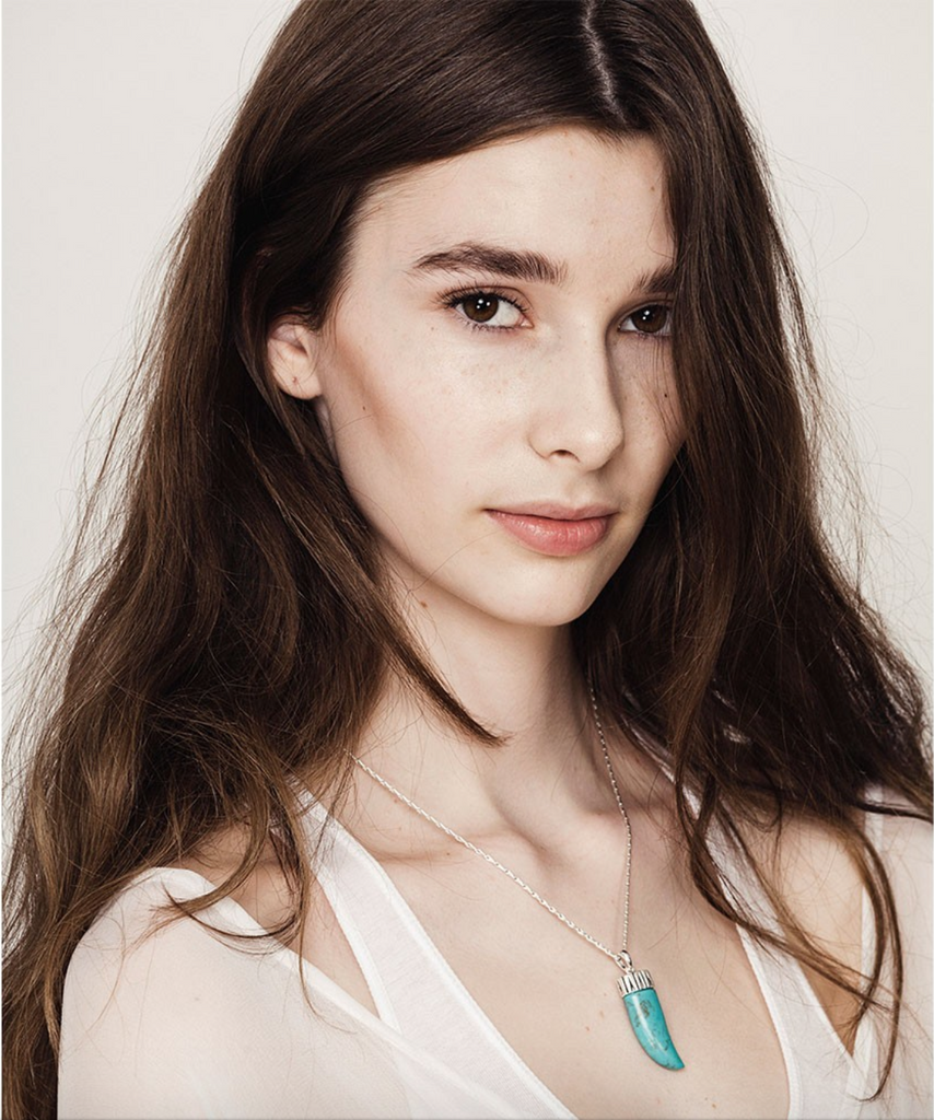 Jenny Bird Taupe Small Tusk Necklace